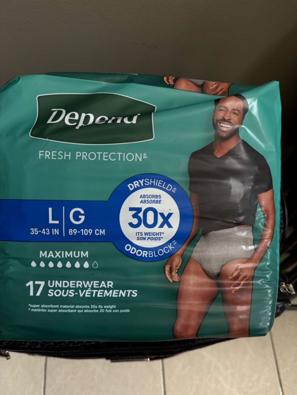 Depend Fresh Protection Men's
Underwear Large (17 ct)
